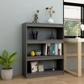 Libreria/Divisorio Grigio 100x30x103 cm in Massello di Pino