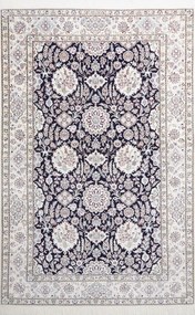 Nain Tappeto 230 x 150 Blu (Iran) Annodato A Mano