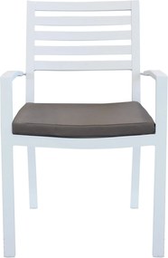 DEXTER - set tavolo in alluminio cm 160/240 x 90 x 75 h con 6 poltrone Dexter