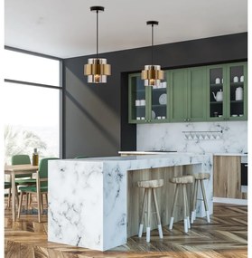 Lampadario nero con paralume in vetro ø 18 cm Spiega – Candellux Lighting