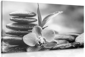 Stampa su tela – Composizione Zen meditativa in bianco e nero