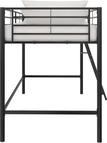 Letto nero rialzato per bambini 90x200 cm Jodie - Støraa