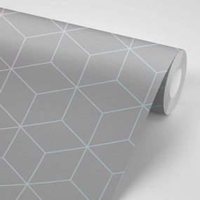 Carta da parati autoadesiva – Cubi grigi colorati