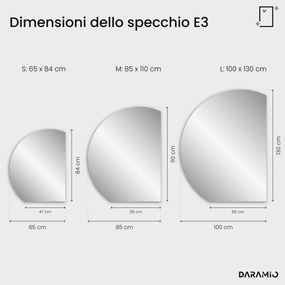 Specchio rotondo con luce LED E3