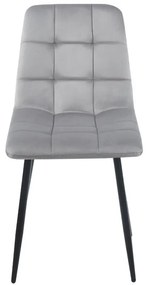 Sedia Stuhl Velluto - Grigio chiaro
