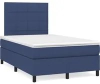 Letto a Molle con Materasso e LED Blu 120x190 cm in Tessuto 3270203