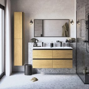 Estensione per mobile da bagno2 cassetti rovere liscio L 60 x H 58.8 x P 48.1 cm