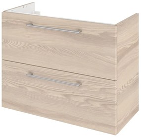 Mobile bagno sospeso con lavabo L 90 x H 58 x P 46 cm rovere ribeira 2 cassetti per vasca centrale Remix