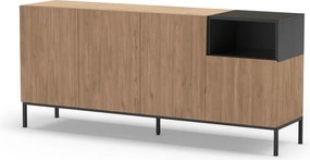 Cassettiera color legno naturale 180x80 cm Cailin - Marckeric