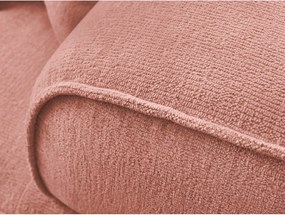 Divano rosa con rivestimento in ciniglia 237 cm Whesley – Bobochic Paris