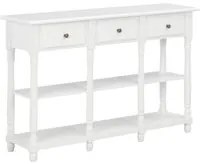 Tavolo Consolle Bianco 120x30x76 cm in MDF 280015