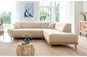 Divano letto angolare beige (angolo destro) Dazzling Daisy - Miuform