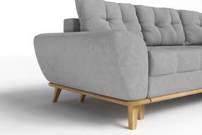 Divano letto angolare grigio chiaro (penisola a destra) Balitco - Ropez