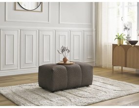 Poggiapiedi marrone con rivestimento in bouclé Roxelane – Bobochic Paris