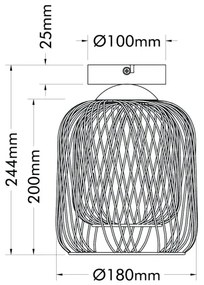 Globo 15965D - Plafoniera DICHTI 1xE27/40W/230V Ø 18 cm