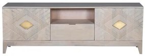 Mobile TV DKD Home Decor Beige Metallo Legno di mango 175 x 40 x 60 cm