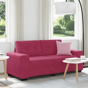 Divano Divanetto Rosso Vino 140 Cm İn Velluto /