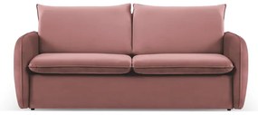 Divano letto in velluto rosa 194 cm Vienna - Cosmopolitan Design
