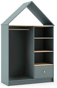 Armadio per bambini verde polveroso a giorno 110x180x45 cm Estefania – Marckeric