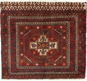 Tappeto 60x50 Rosso (Iran) Annodato A Mano