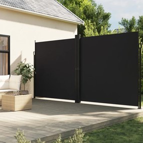 Tenda Da Sole Laterale Retrattile Nera 220x1200 Cm /