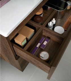 Mobile da bagno sospeso base 100 BORA moderno a 2 cassetti con lavabo TEK