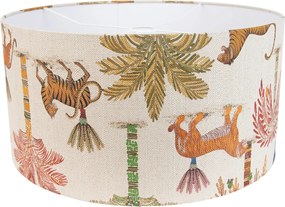 Paralume in tessuto multicolore con stampa animalier 50/50/25