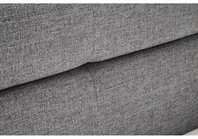 Letto matrimoniale imbottito grigio con contenitore con rete inclusa 180x200 cm Lotte – Meise Möbel