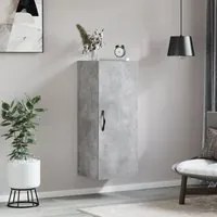 Mobile a Parete Grigio Cemento 34,5x34x90 cm Legno Multistratocod mxl 74588