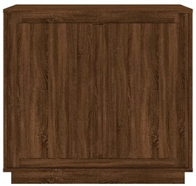 Credenza Rovere Marrone 80x34x75 cm in Legno Multistrato