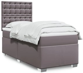 Giroletto A Molle Con Materasso Grgio 80x200 Cm İn Similpelle /
