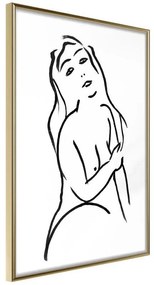 Poster  Shape of a Woman  Cornice Quadri Cornice d'oro, Larghezza x Altezza Home decor 20x30