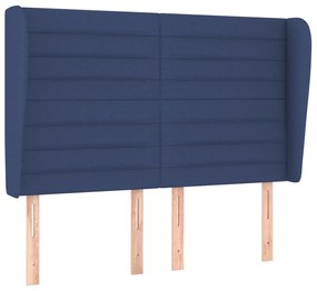 Giroletto a Molle con Materasso Blu 140x190 cm in Tessuto