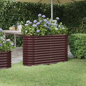 Letto Giardino Acciaio Verniciato A Polvere 114x40x68cm Marrone /