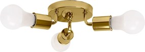Lampada Da Soffitto Triplo Plafoniere Metallico Gold APP704-3C