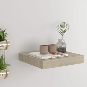 Scaffale A Parete Rovere 23x23,5x3,8 Cm İn Mdf /