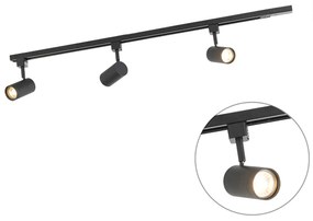 Sistema a binario intelligente nero incl. 3 GU10 WiFi monofase - Jeana