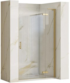 Porta doccia Rea Hugo 80 Gold Brush + profilo