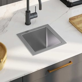 Lavello Da Cucina Lavorato A Mano İn Acciaio Inox /