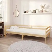 Divano Letto con Materasso 90x200 cm Legno Massello di Pino 3083569