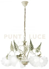 Lampadario isotta avorio 5xe14 62x100cm i-isotta-5