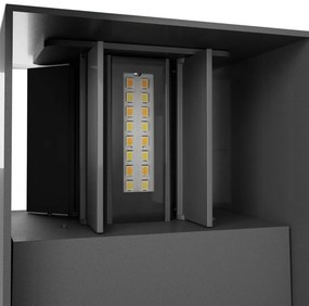 Applique LED Cubo 12W Bidirezione Antracite IP65 CCT OSRAM Chip LED