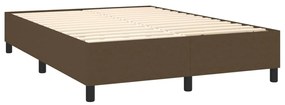 Giroletto a molle con materasso marrone scuro 140x190cm tessuto