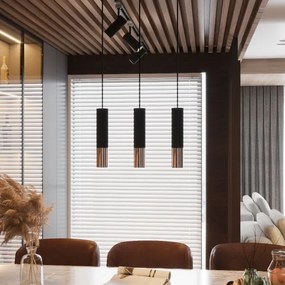 Sollux SL.0947 - Lampadario a sospensione con filo LOOPEZ 2xGU10/10W/230V nero/rame