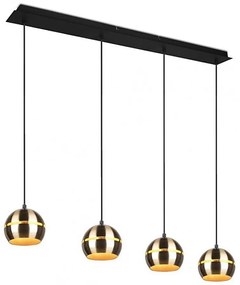 Trio - Lampadario a sospensione con filo FLETCHER 4xE14/40W/230V ottone