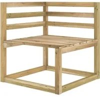 Divano Angolare da Giardino Pallet Verde Legno Pino Impregnato 315703