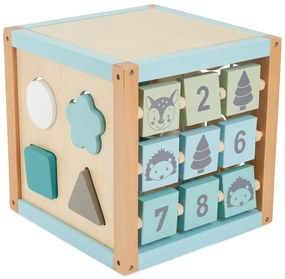 Bieco - Cubo motorio con labirinto XXL - animali del bosco