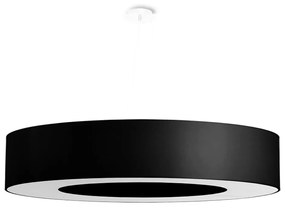Apparecchio a sospensione nero con paralume in tessuto ø 90 cm Galata - Nice Lamps