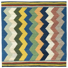 Kilim Tappeto 100x100 (Iran) Tessuto A Mano