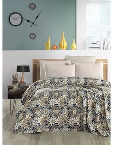 Copriletto in cotone marrone 200x230 cm Pique - Mila Home